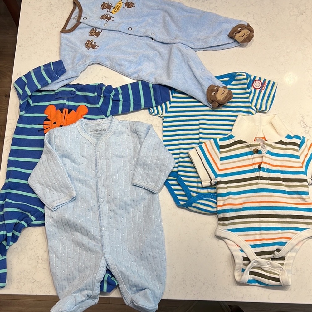 6 Months Boys Sleep suit Romper Long Sleeve Bodysuits